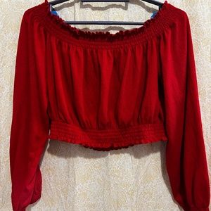 Women's off the shoulder crop-top